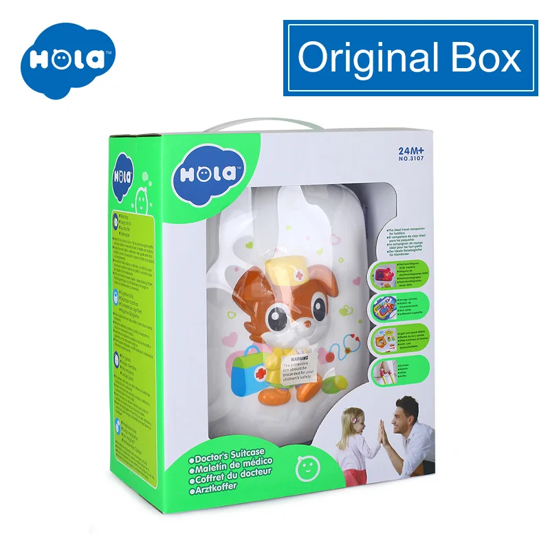 HOLA TOYS 3107 чемодан доктора ролевые игры игрушки с музыкой и светом для детских подарков - Цвет: ORIGINAL BOX