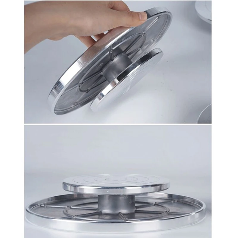 Alumínio Alloy Birthday Cake Turntable, Baking Tools,