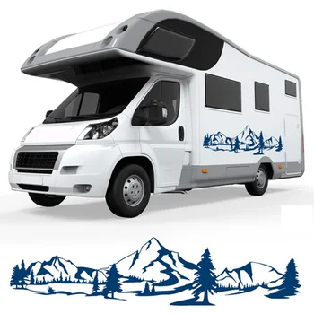 

2pcs Auto Car Sticker Motorhome RV Tree Graphic Caravan Universal Accessories Sticker Decal 100x27CM Decal Car Stickers