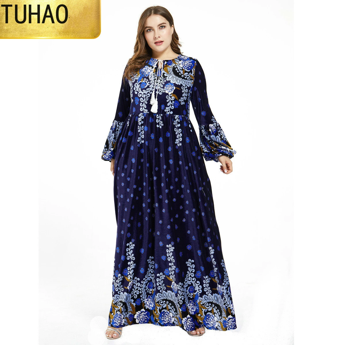 gold velvet long dress