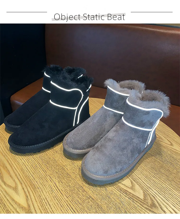 Г., женские зимние ботильоны зимние ботинки на платформе женские плюшевые кроссовки, повседневная женская обувь на плоской подошве Z11-21