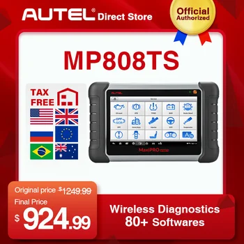 

AUTEL MaxiPRO MP808TS OBD2 Scanner Automotive Vehicle Bluetooth OBDII Car Diagnostic Tool SRS TPMS Programming Code Reader