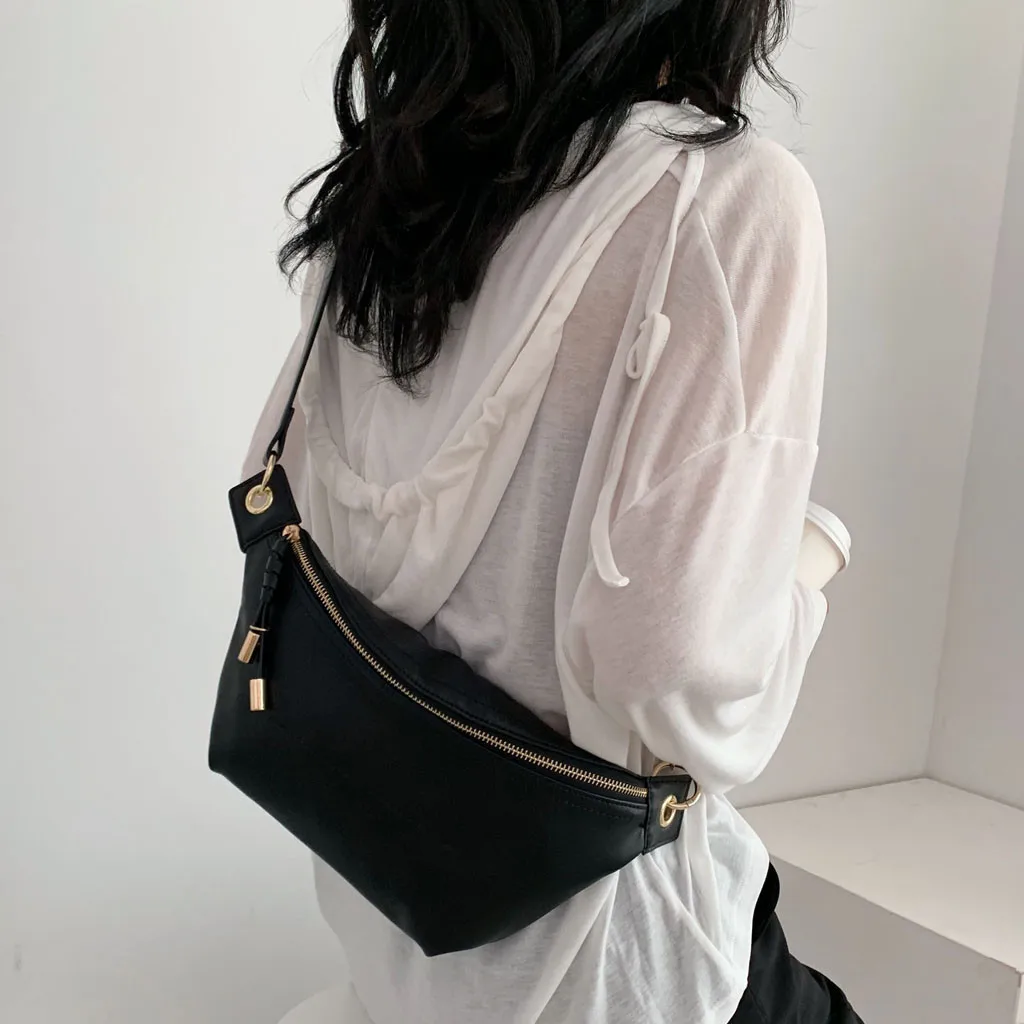 Для женщин поясная сумка через плечо сумки для Для женщин Фабр Для женщин кожаные карманы нагрудная сумка в стиле casual сумка на плечо сумка-мессенджер Прямая