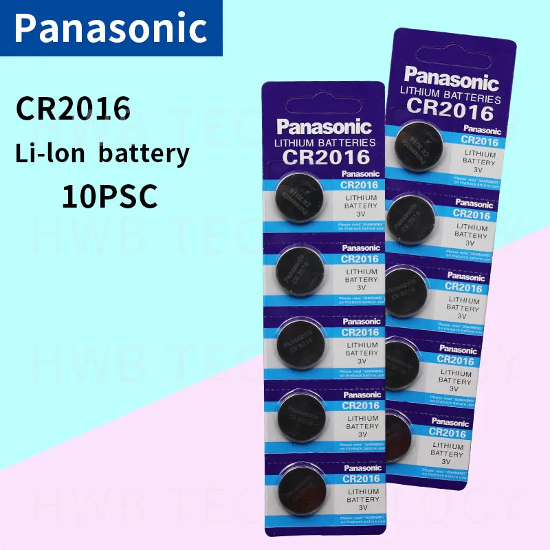 10 шт. бренд для PANASONIC cr2016 BR2016 DL2016 LM2016 KCR2016 ECR2016 3 в кнопки сотового монеты литиевые батареи для часов