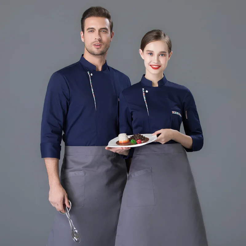 Одежда для кухни, отеля, рабочая одежда, куртки для шеф-повара, пекарни, ресторана, официантки, одежда унисекс, куртки для шеф-повара с длинными рукавами