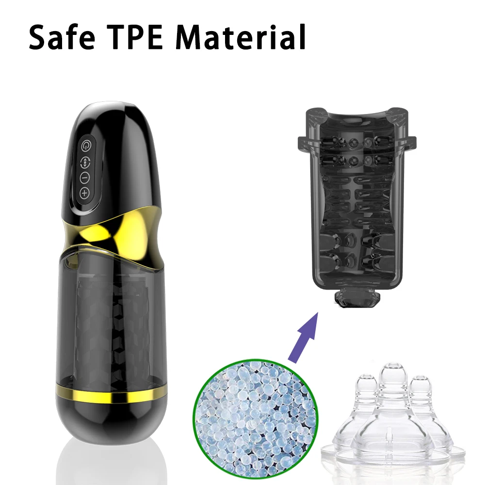 Sex Toys For Men Automatic Telescopic Rotation Male Masturbator Heating Voice Cup Vagina Real Pussy Adult Masturbation Vibrator (8)