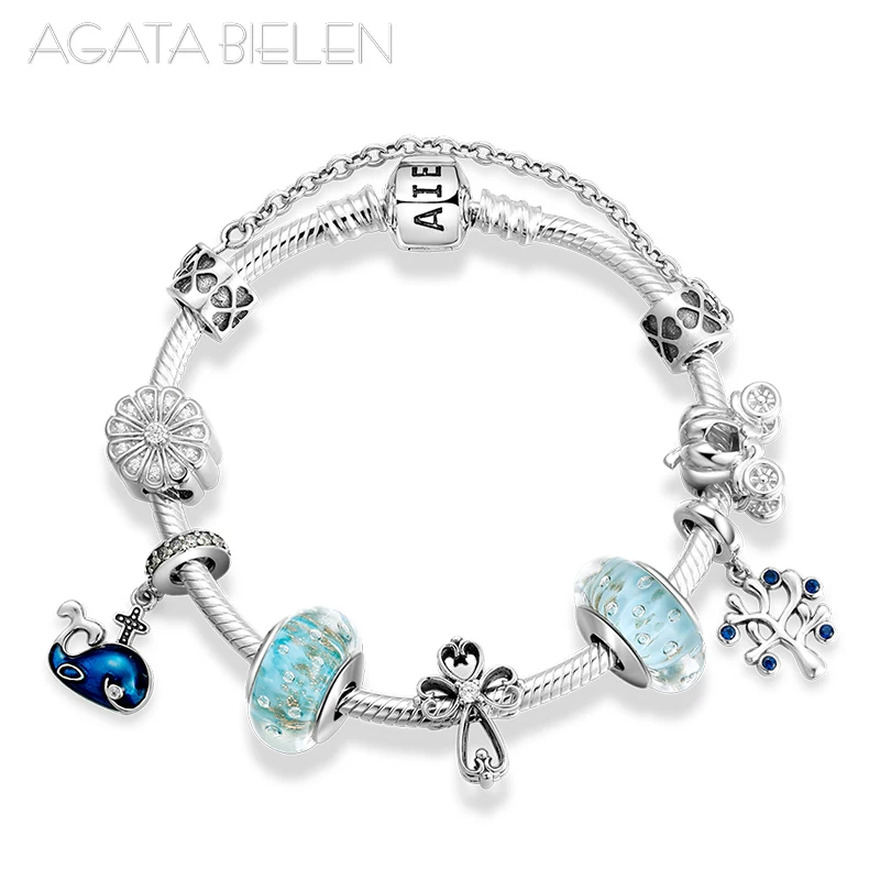 Высокое качество стерлингового серебра 925 пробы светлый цвет серии микс и матч готового продукта браслеты браслет Шарм модные ювелирные изделия