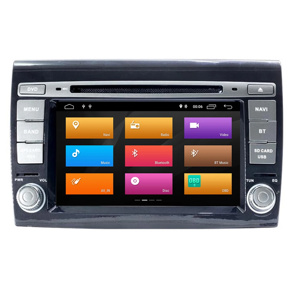 Best IPS DSP Android 9.0 4G 64G Car GPS RADIO for Fiat Bravo 2007 2008 2009 2010 2011 2012 DVD PLAYER Multimedia Stereo Navigation PC 3