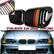 Автомобильные аксессуары, 2 двери, купе, глянцевая черная почечная решетка для BMW E46 3 серии 1999 2000 2001 2002 пара, замена m-цвета