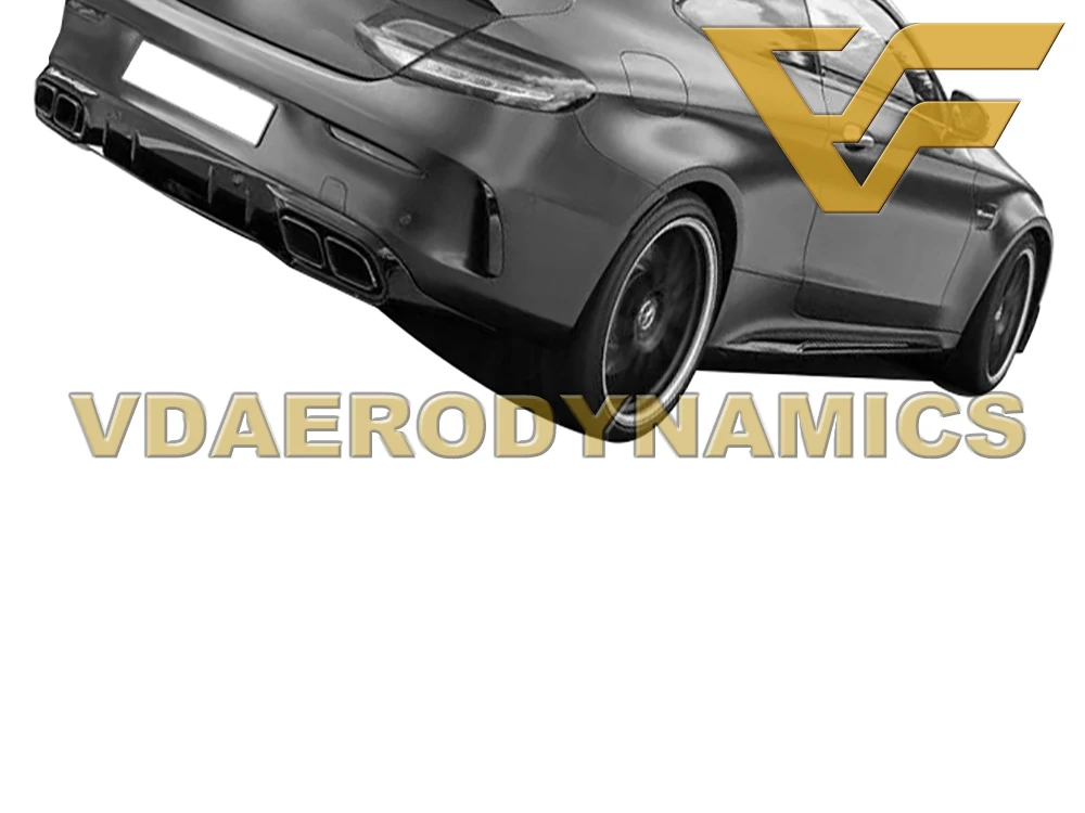 Подходит для Mercedes Benz 14-18 W205 C160 C180 C200 C220 C250 C300 C350 C400 C450 2Dr 4Dr до 19 C63 двойной диффузор W выхлопную трубу спойлер задней крышки