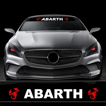 

ABARTH Auto Sunshade Front Windshield Banner Decal Reflective Stickers For Abarth fiat punto 500 stilo ducato palio Car Styling