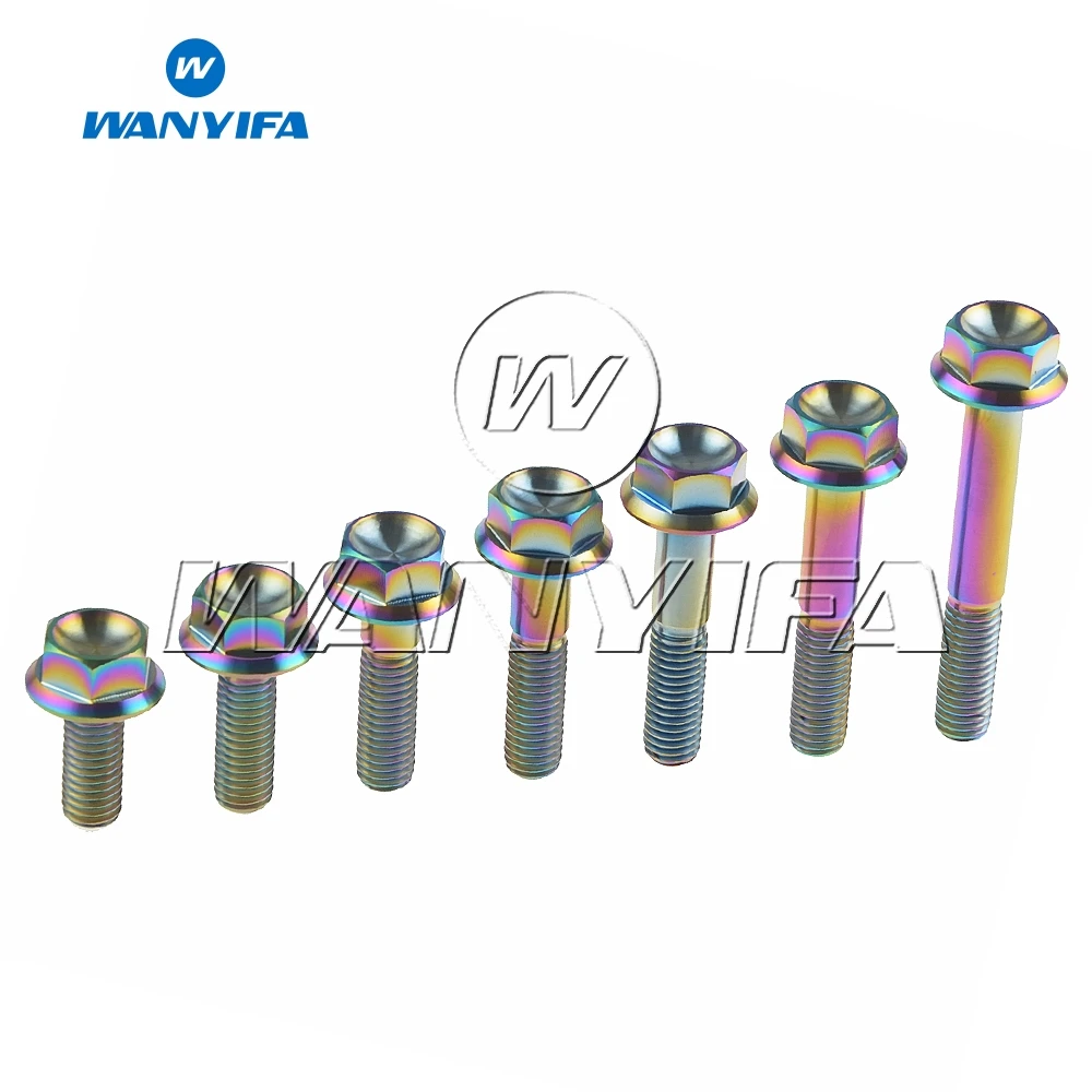 Титановый &quotWanyifa&quot DIN6921 M8x20 25 30 35 40 45 50 55 мм болты с шестигранной головкой фланец M8