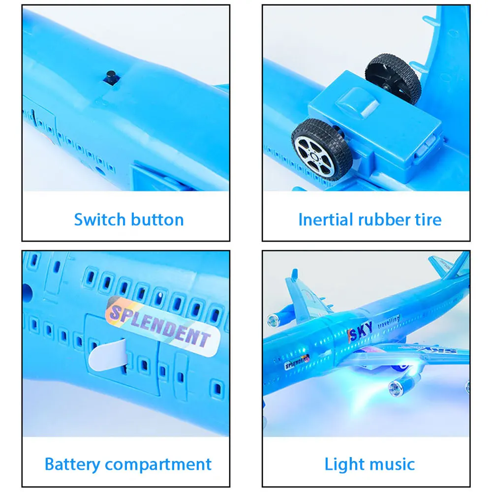 Мини-самолет игрушки электрические самолеты Инерционная модель самолета движущиеся мигающие огни Звуковые Детские игрушки DIY летательные подарки для детей