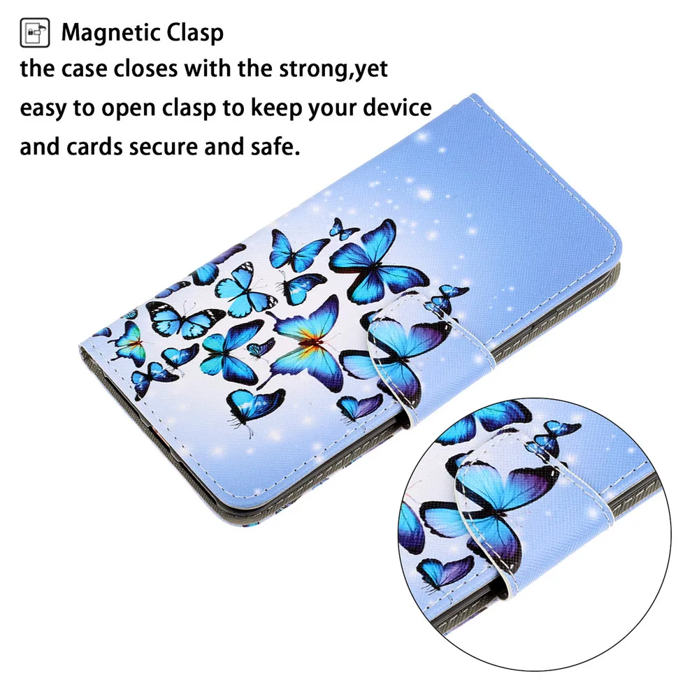 Кожаный чехол P40lite с 3D принтом для Huawei Mate 30 P40 P30 Pro Lite P Smart Y6 Y7 Y9 Y5 2019 2018 откидной