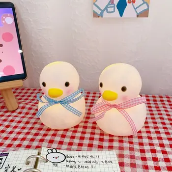 

2020 Cute LED Night Light Duck Shape Kids Bedroom Lamp Cartoon Children's Creative Gift Room Desk Decorations