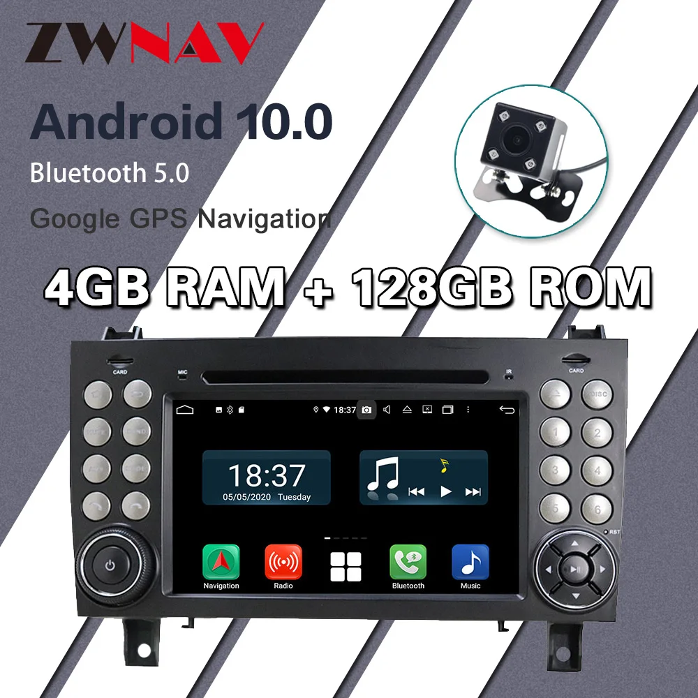 

128G Carplay Android 10.0 DVD Player for BENZ C-class W203 2000 2001 2002 2003 2004 GPS Navi Auto Radio Audio Stereo Head unit