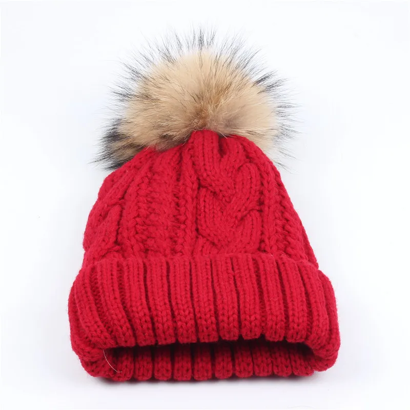 Женская зимняя шапка вязаная шар-помпон однотонная шапка Skullies Beanie шапка для мужчин девочек кепки в стиле хип-хоп