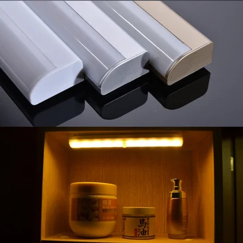 

10 LEDs Under Cabinet Lights Closet Light White/Warm White Motion Sensor Activated Night Light Kitchen Desk