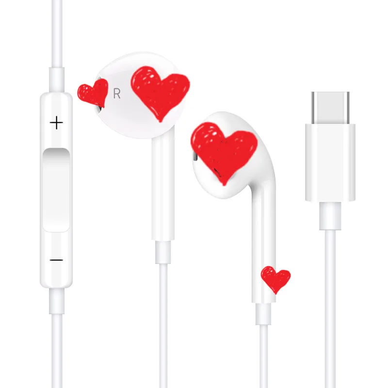 Проводные наушники 3 55 мм для iPhone Xiaomi Auriculares type C huawei с микрофоном auriculares