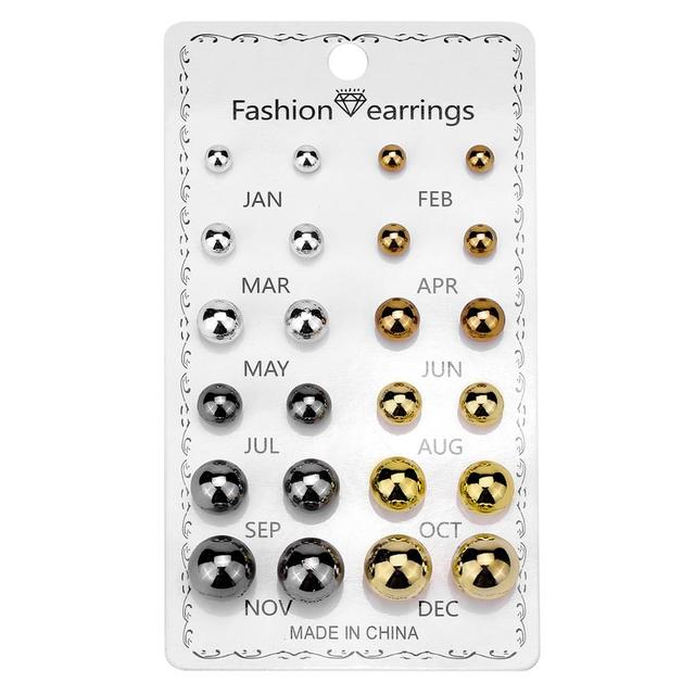 pairs/set Crystal Fashion Earrings Set Women Jewelry Accessories Piercing Ball Stud Earring kit Bijouteria brincos New 2021