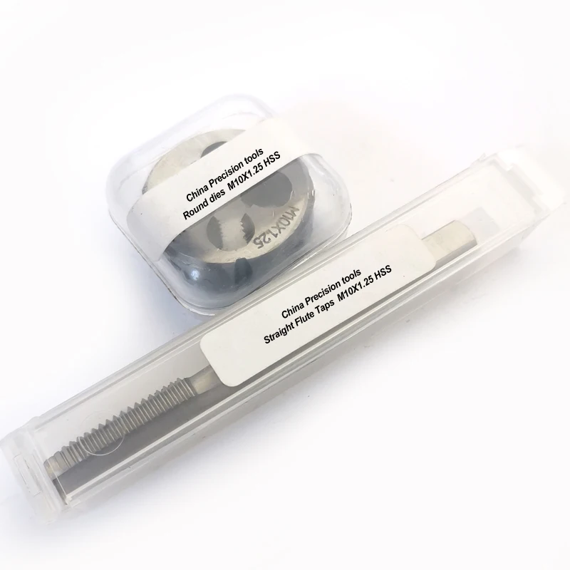 2pcs M10 HSS Right Hand tap and die set M10X1.5 Metric Fine thread plug