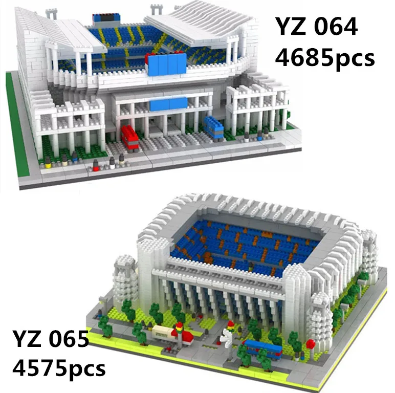 

The Great Football Stadium Field Gym Model Building Blocks mirco size Architecture Spain England Soccer Club Gymnasium