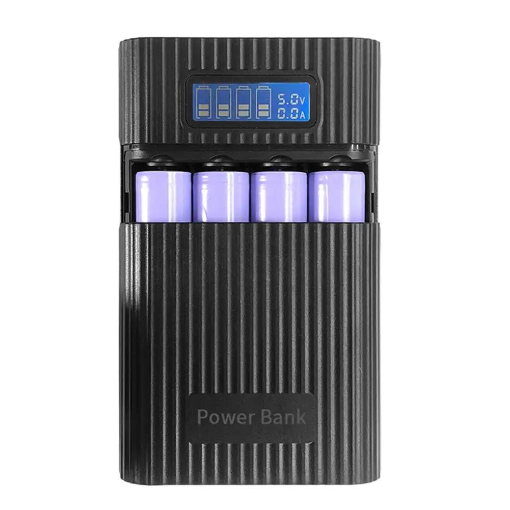 Тонкий 18650 мА/ч Мощность банк USB ЖК-дисплей Портативный Комплекты внешних
