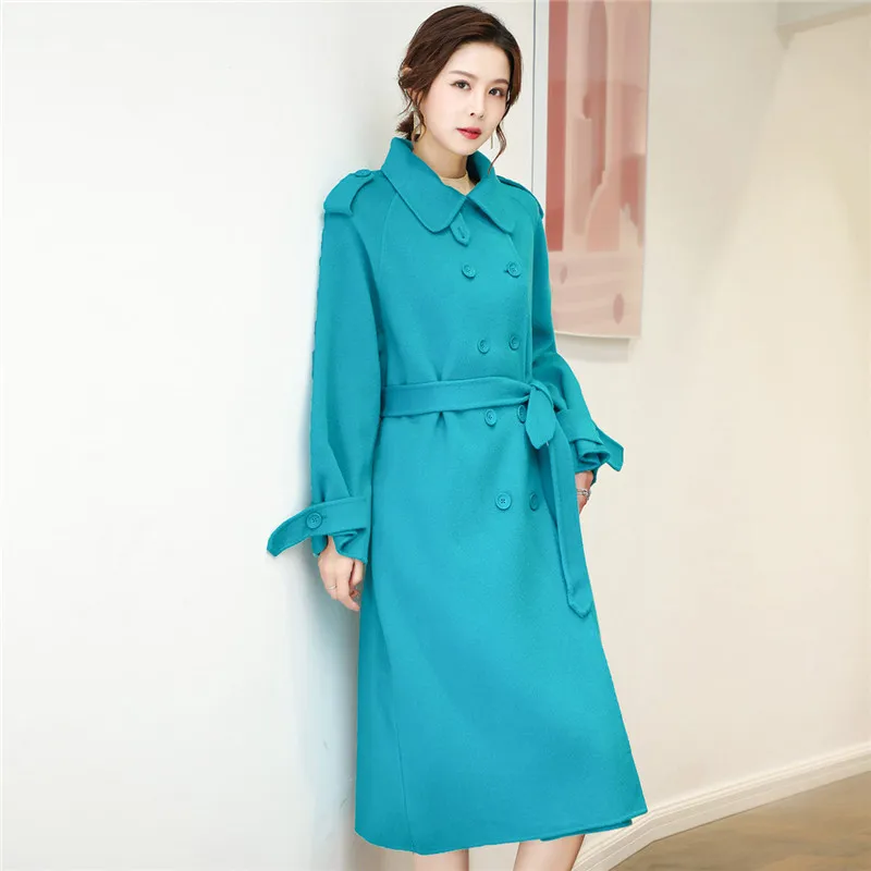 Women's Mid-length Woolen Coat - Image 3