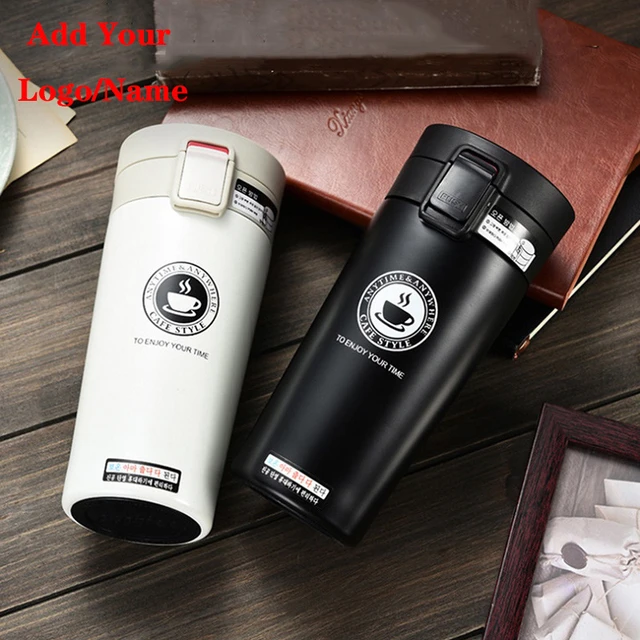 Logo Custom Thermos Bottle Vacuum  Custom Logo Coffee Travel Mug - Custom  Logo - Aliexpress