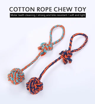 

Dog Interactive Toy Cotton Rope Tooth Cleaner Playing Training Chew Toy Small And Medium Sized Dog Outdoor Interactive Bite Toy