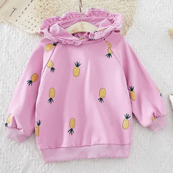

Halilo Toddler Girl Clothes Fall Girls Hoodies Pineapple Print Cute Back To School Kids Sweatshirt Christmas Children Tops