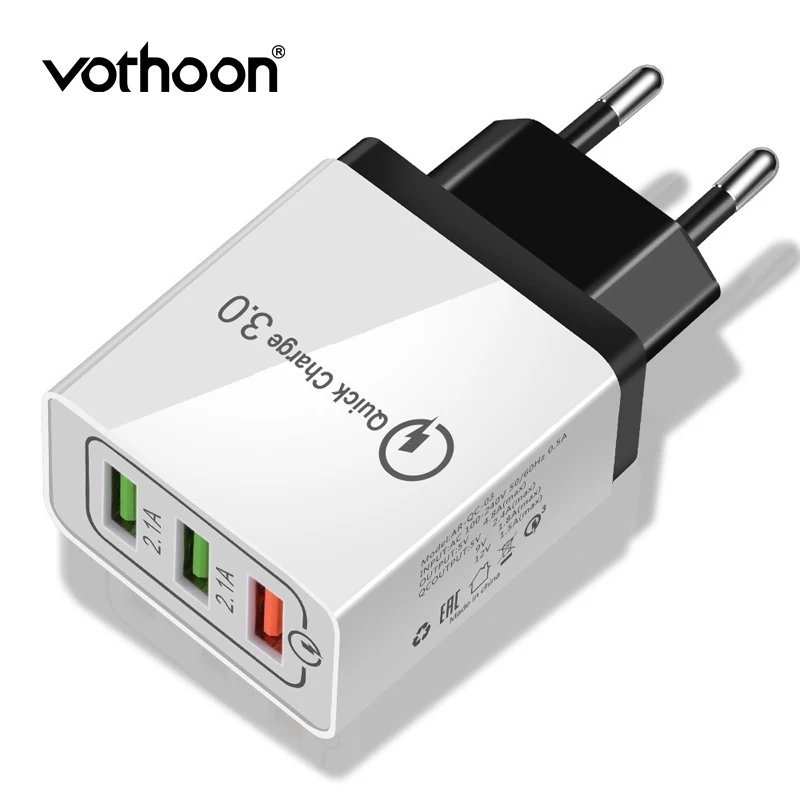 Зарядное устройство Vothoon с USB портом и поддержкой быстрой зарядки 3 0|Зарядные