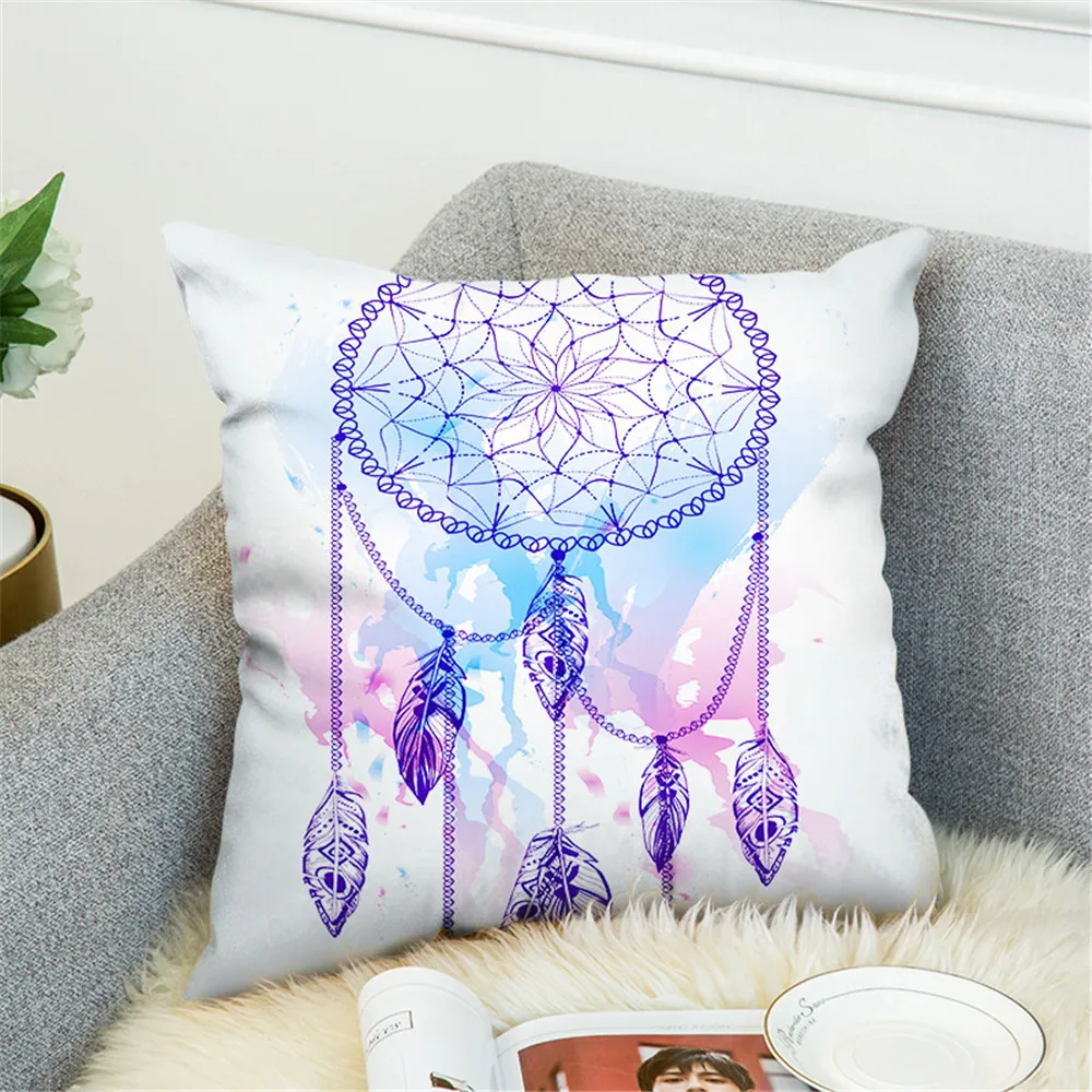 Home Decor Series Printed Decorative Sofa Throw Cushion Cover Home Decor Pillowcase Black bottom