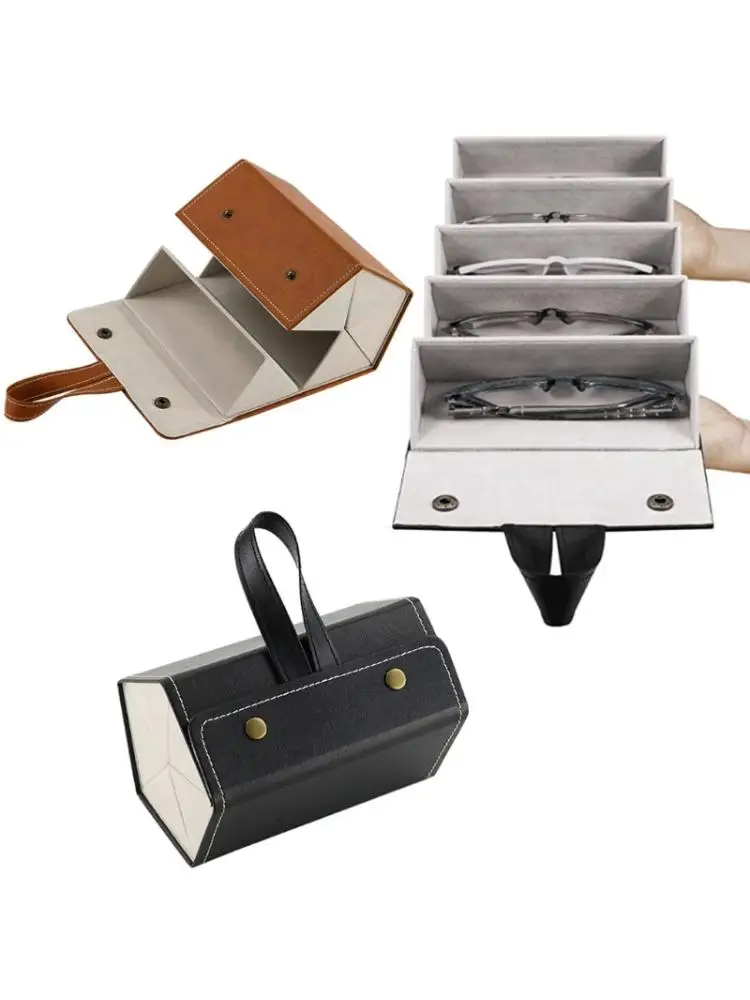 Sunglasses Organizer 5 Slots Travel Glasses Case