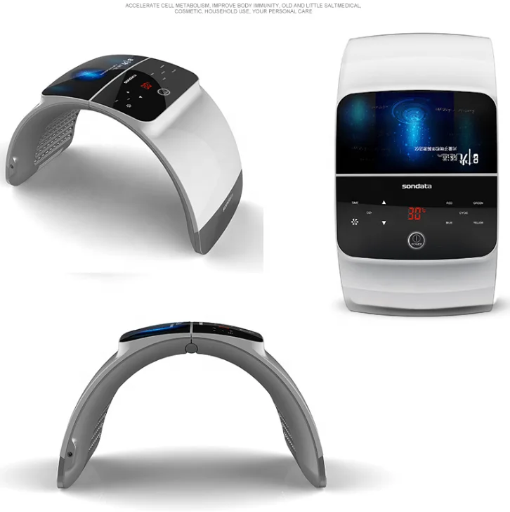  Foldable 7 Color PDT Facial Mask Face Lamp Machine Photon Therapy LED Light Skin Rejuvenation Anti 