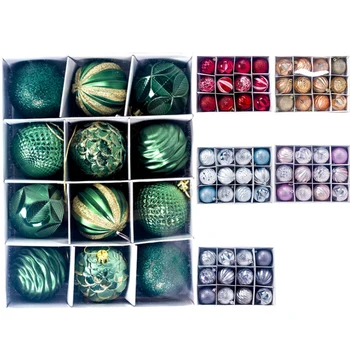 

Christmas Tree Pendant Boxed Gift Ball 12Pc 6cm PVC for Home Decor