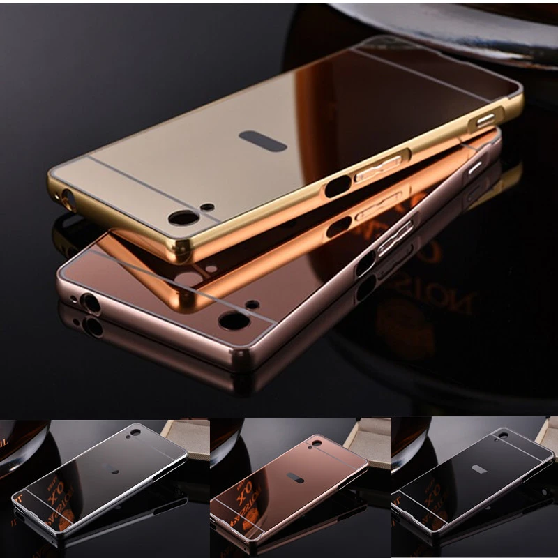 Funda de Metal de lujo para Sony Xperia Z2 Z3 Z1 Z4 X Compact XZ XZ1 XZ2 ULTRA XA1 PLUS, carcasa trasera de con marco de cases|case mecase for -