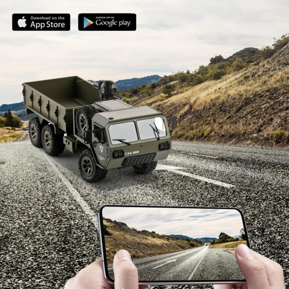 1:16 RC военный грузовик армии США 2,4 GHz 6WD мощный пульт дистанционного управления электрический автомобиль грузовик модель игрушки для мальчиков подарок