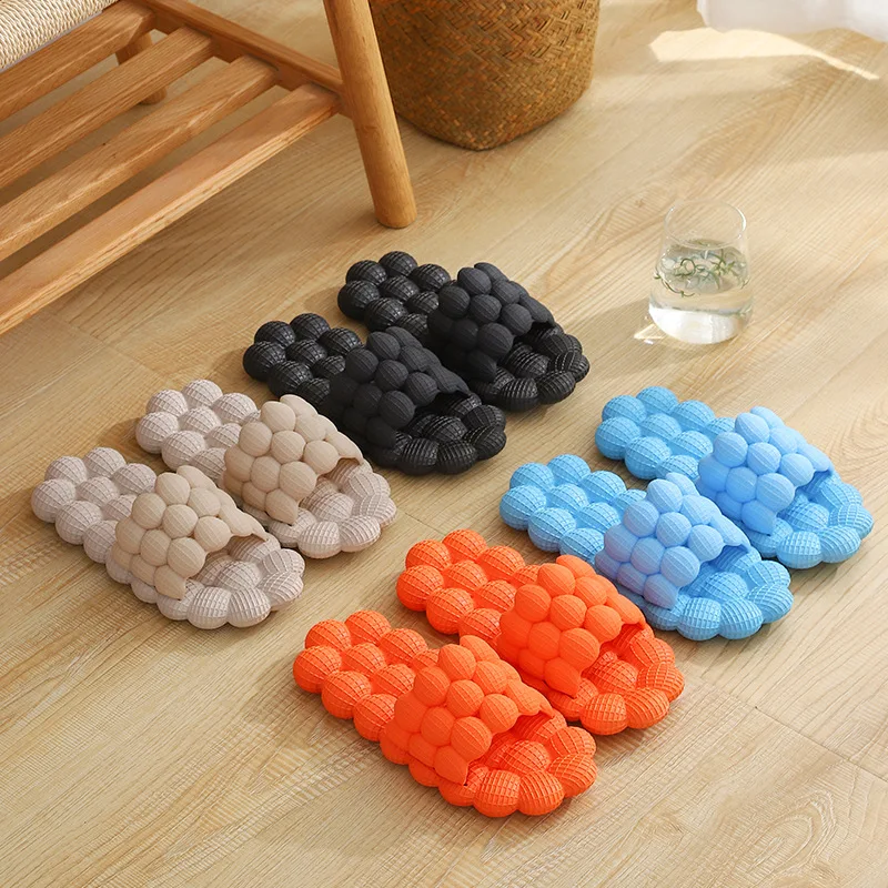 Unisex Bubble Slides For Women Outdoor Open Toe Slippers Bubble Massage