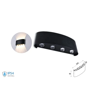 

V-TAC LD8619C wall sconce Led Wall 8W 3000K warm black casing double lighting Up-Down IP54 SKU-8619
