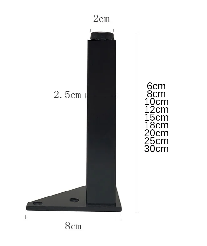 4PCS Adjustable Furniture Legs Metal Supporting Foot for Coffee Table Cabinet Chair Sofa Bed Furniture Hardware Feet Accessories