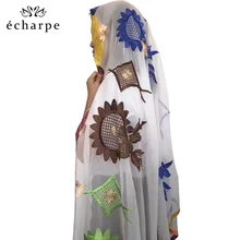 Best Price 2019 New African Women Scarfs muslim embroidery soft chiffon big scarf for shawls wraps pashmina women scarf EC158 Best Price 2019 New African Women Scarfs muslim embroidery soft chiffon big scarf for shawls wraps pashmina women scarf EC158