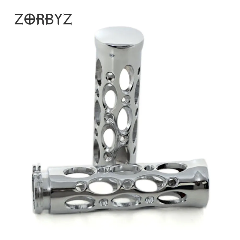 ZORBYZ " дюймов 25 мм хромированная полая Заготовка алюминиевый руль ручные ручки рукоятки подходит для Yamaha Harley Honda Kawasaki