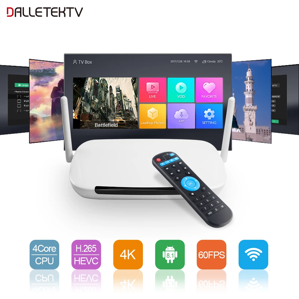 

Leadcool Q9 Smart Android TV Box RK3229 Quad Core 1G/2G RAM 8G/16G ROM Android 8.1 4K H.265 2.4GHz WIFI Leadcool Set Top BOX
