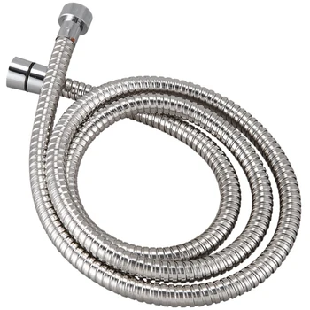 

Stainless Steel Double Buckle Hose Shower Hose Shower Tube Kitchen Pull-Out Shower Faucet Matching Shower Tube