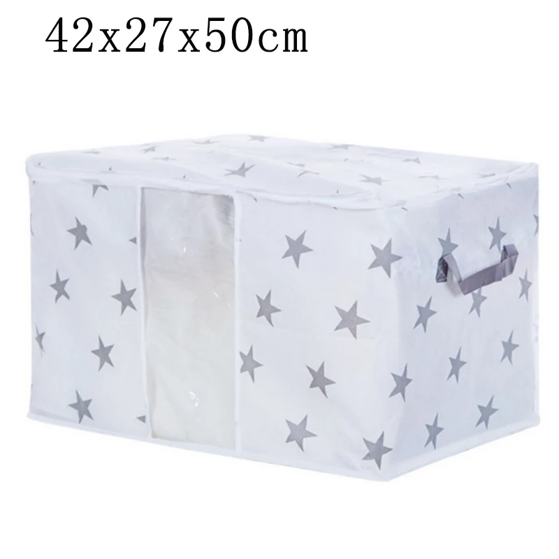 Urijk складная сумка для хранения одежды одеяло шкаф Органайзер для свитера коробка, мешочек Распродажа одежды шкаф Органайзер - Цвет: star 42x27x50cm