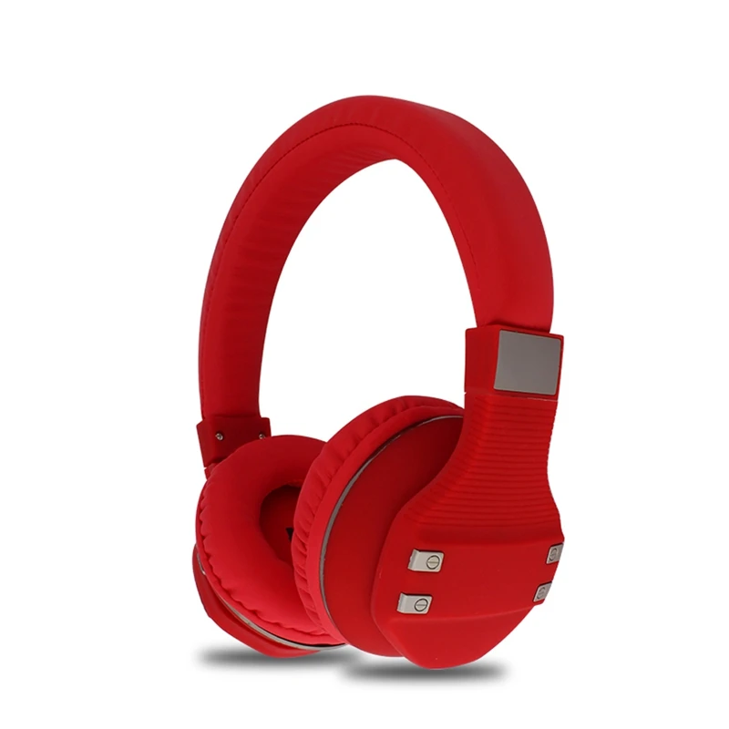 Red Супер бас гарнитура Bluetooth 5,0 наушники с микрофоном беспроводные наушники игровые гарнитуры для компьютера телефона музыкальный геймер - Цвет: Red