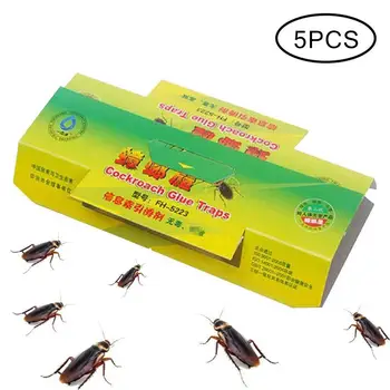 

5PCS Killing Cockroach Catcher Sticky Raft Catching With Attractant Insects Killer Pest Control Paper Cover With 5 Ingrediets