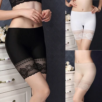 

Women Plus Big Size Safety Pants Soft And Comfortable Polyester Material Boxer Shorts With Lace Panties 2020
