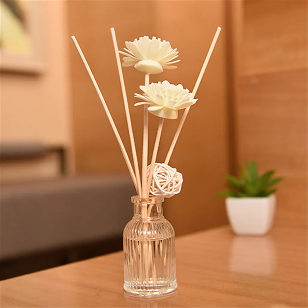 Рид Масло Диффузоры с палочки из натуральных материалов стеклянная бутылка и